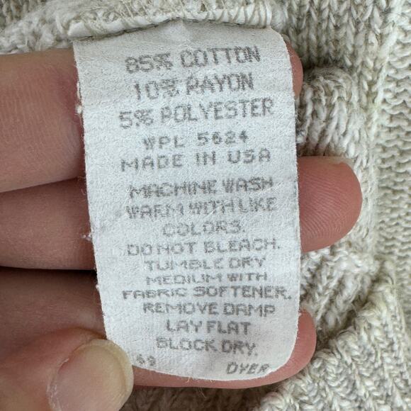 VTG 90's Carmel Cream Golf Theme Textured Knit Novelty Sweater Size XXL - Picture 8 of 16